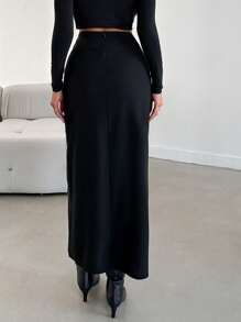 EURMUSE 女士高開叉裙