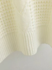 Manfinity Homme Nam Tay áo dài Cổ thuyền viên Áo len - trắng - Xem 3