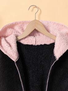 SHEIN Cô gái Tween 1 Miếng Hai âm Áo trùm đầu Không có thắt lưng - Nhiều màu - Xem 5