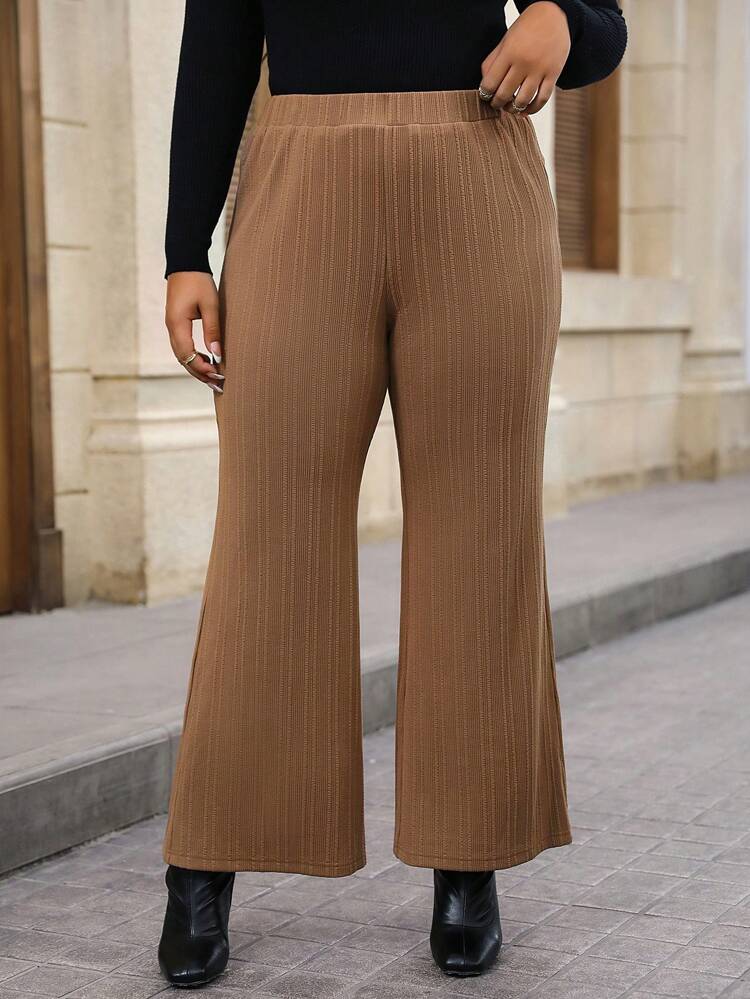 Plus High Waist Flare Leg Pants Fall Cloth For Women