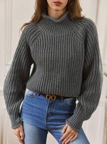 SHEIN Frenchy Women's Solid Color Loose Casual Sweater