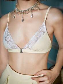 Alice McCall Designer Contrast Lace Crop Cami Top,Women Clothes,For Summer, Holiday - Apricot - View 7