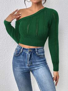 SHEIN Essnce 毛衣 - 軍綠色 - 查看 5