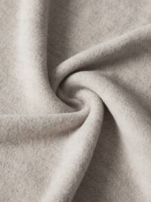 SHEIN Thai sản Cổ cao Váy có thắt lưng - Màu Khaki - Xem 8