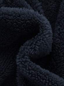 SHEIN 男小童拉鏈開襟3D耳朵設計連帽夾克不帶T恤 - 寶藍色 - 查看 5