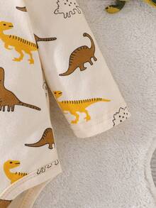 2 Miếng Em bé Đáng yêu Khủng long In Tay áo dài Áo liền quần chặt - Nhiều màu - Xem 6