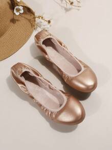 Foldable Dancing Shoes - Rose Gold - View 4