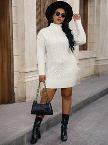 Calvaya 加大尺碼的毛衣裙 - 白色 - 查看 5