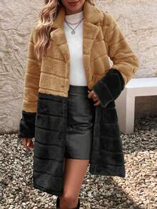 SHEIN Clasi Hai âm Cổ áo 	
Fuzzy áo - Nhiều màu - Xem 5