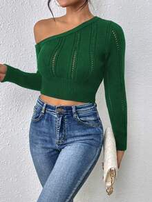 SHEIN Essnce 毛衣 - 軍綠色 - 查看 4