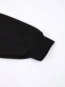 Áo nỉ nam in khẩu hiệu - màu đen - Xem 3