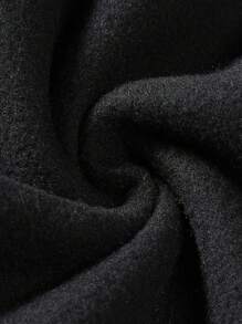 ROMWE MEN Goth Men's Hooded Sweatshirt And Sweatpants 2 Piece Set With Letter Print And Drawstring - Black - View 4