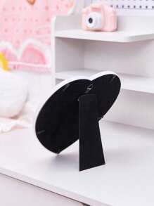 ROMWE Kawaii 1pc Heart Shaped Table/wall Mounted Makeup Mirror - White - View 4