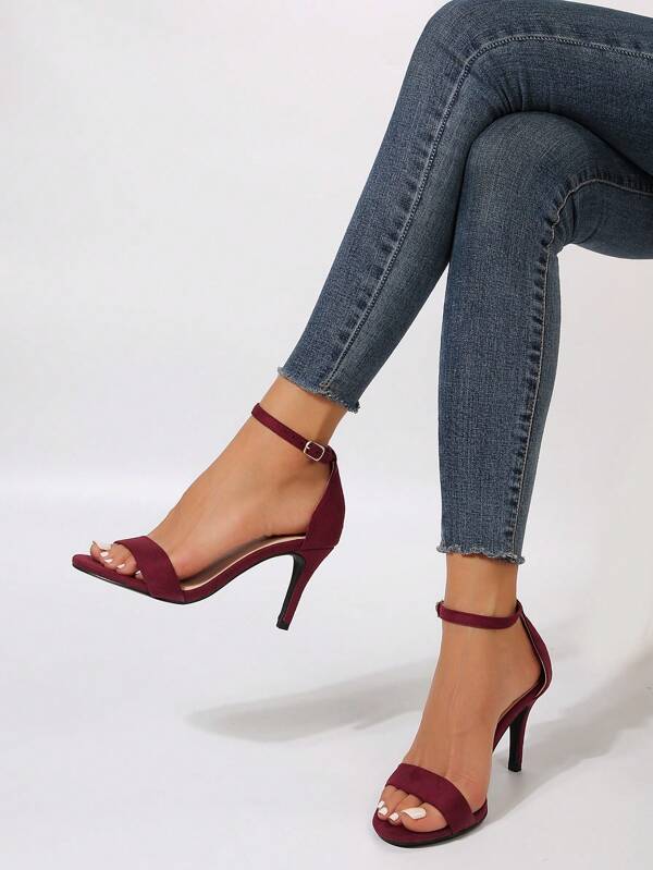 Women's Slim Heel Fashionable Versatile Sexy Strap Classic Ankle-Strap Sandals