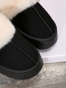 2023新品到貨女性厚底濃烈香調家居拖鞋,舒適秋天和冬天臥室拖鞋 - 黑色 - 查看 6