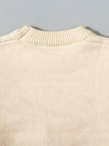 Baby Girl Cherry Pattern Ruffle Trim Sweater