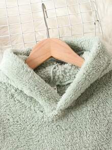 Tween Girl Kangaroo Pocket Hoodie & Pants PJ Set - Green - View 3