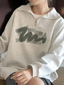 Women's Casual Sweatshirt With Printed Pattern