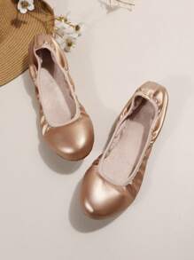 Foldable Dancing Shoes - Rose Gold - View 3