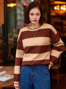 SHEIN Frenchy 女款長袖圓領毛衣套頭衫 - 彩色 - 查看 6