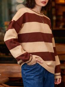 SHEIN Frenchy 女款長袖圓領毛衣套頭衫 - 彩色 - 查看 7