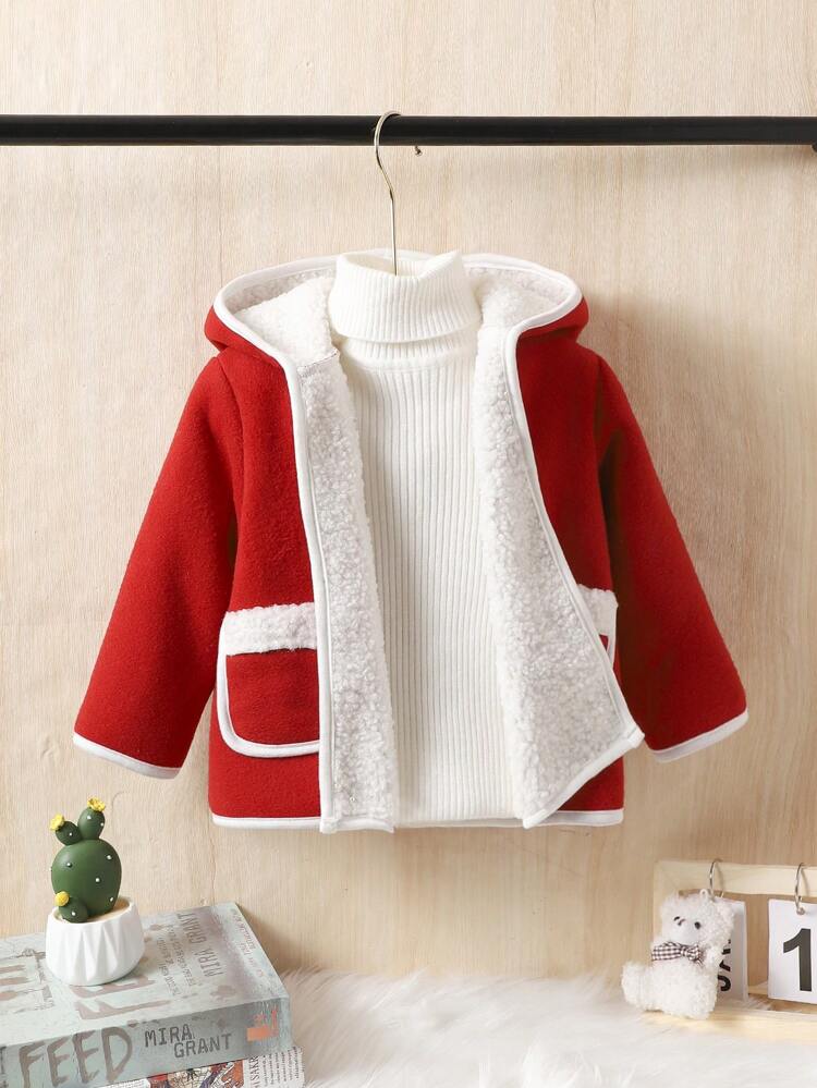 Baby Boy's Casual Long Sleeve Jacket With Double Pockets