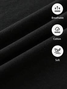 SHEIN EZwear Áo thun ngắn tay dáng ngắn in chữ thông thường dành cho nữ, mùa hè - màu đen - Xem 3