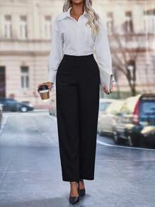 Chiquease 實色直筒褲