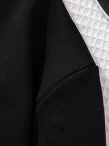 少女亮片爱心贴布卫衣 - 黑色 - 查看 4