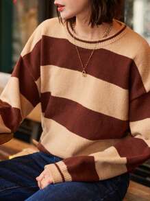 SHEIN Frenchy 女款長袖圓領毛衣套頭衫 - 彩色 - 查看 1