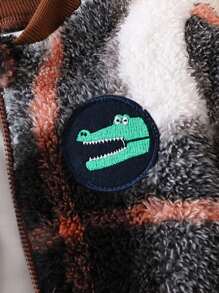 Baby Boys' Plaid Alligator Patch Jacket - Multicolor - View 5