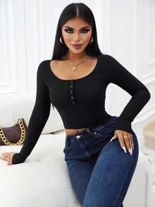 SHEIN EZwear 女性九分T恤