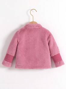 Sang trọng Vá lại Em bé Cô gái áo - Hồng - Xem 2