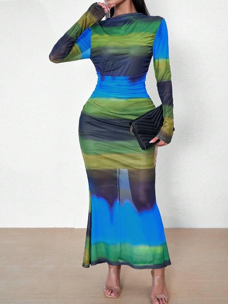 Women's Tie Dye Bodycon Dress