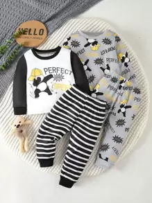 Baby Boys' Panda Printed Cute And Interesting 4pcs Bedding Set - Multicolor - View 1