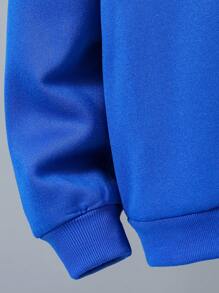 SHEIN 2入組男孩長袖連帽衛衣和長款長褲,運動和閒暇