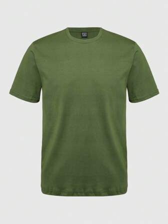SHEIN Camiseta manga curta Casual Dont live Fast Confort Masculino Algodão Verde