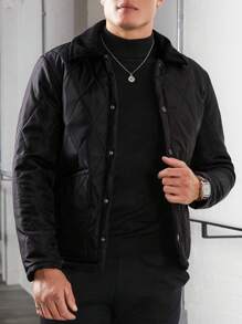 RueChic Men's Button Front Jacket - Black - View 1