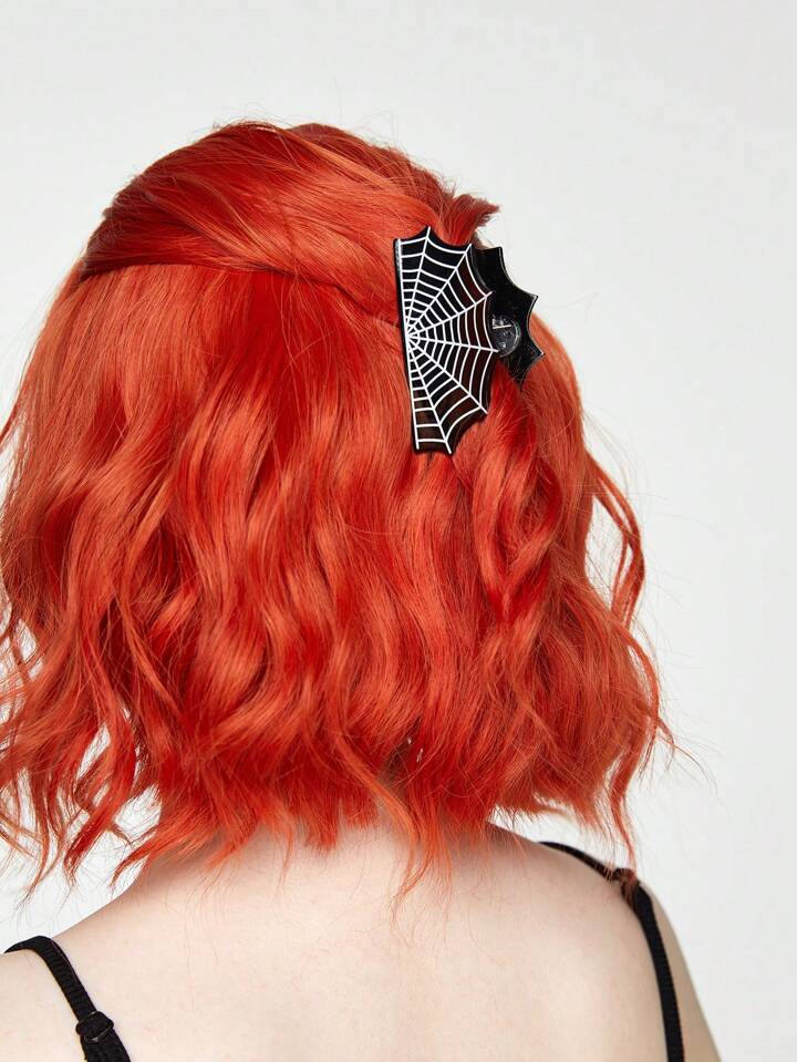 新品・未使用【GODSIZE】HAIR CHOKE［SPIDER WEB］ Our Goth 1pc Spider Web Designed Hair Claw is such a vibe - ROMWE