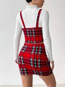 SHEIN EZwear 女性兩件套裝 - 紅色 - 查看 2