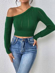 SHEIN Essnce 毛衣 - 軍綠色 - 查看 3