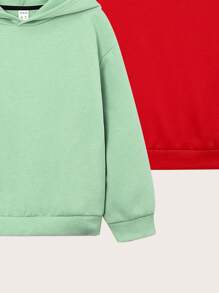 Tween Boy 2pcs Solid Thermal Lined Sweatshirt - Multicolor - View 5