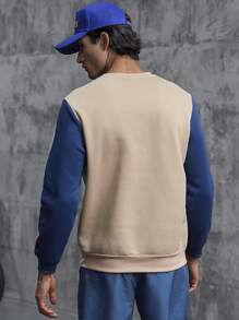 Manfinity Sport Corelite Áo thun nam in chữ thể thao Áo nỉ nam - Màu Khaki - Xem 2