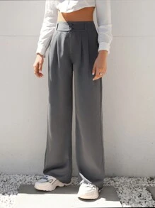 Muchica Double-breasted Suit Pants - Grey - View 2