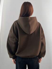 Dazy-Less Damen Hoodie mit Buchstaben-Stickerei, Herbst Damen Kleidung Sweatshirt