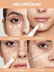 SHEGLAM Corrector Complexion Boost Con Aplicador Con Esponja Color Avellana Corrector LíQuido Mate Corrector De Color Iluminador De Larga DuracióN Corrector Hidratante Ligero Y Duradero Durante Todo El DíA Corrector De Invierno Para Navidad Y Marca Belleza Maquillaje Maquullaje CosméTica Para Mujeres NiñAs Perfecto Para Invierno Primavera Verano Ideal Para Y2K Elegante Moda Adecuado Para CumpleañOs DíA De La Madre Regalo Fiesta Listo Mejor Color - Hazelnut - Ver 6
