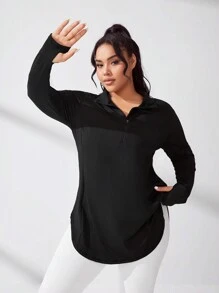 Easithlete 大码长款运动长袖运动衫