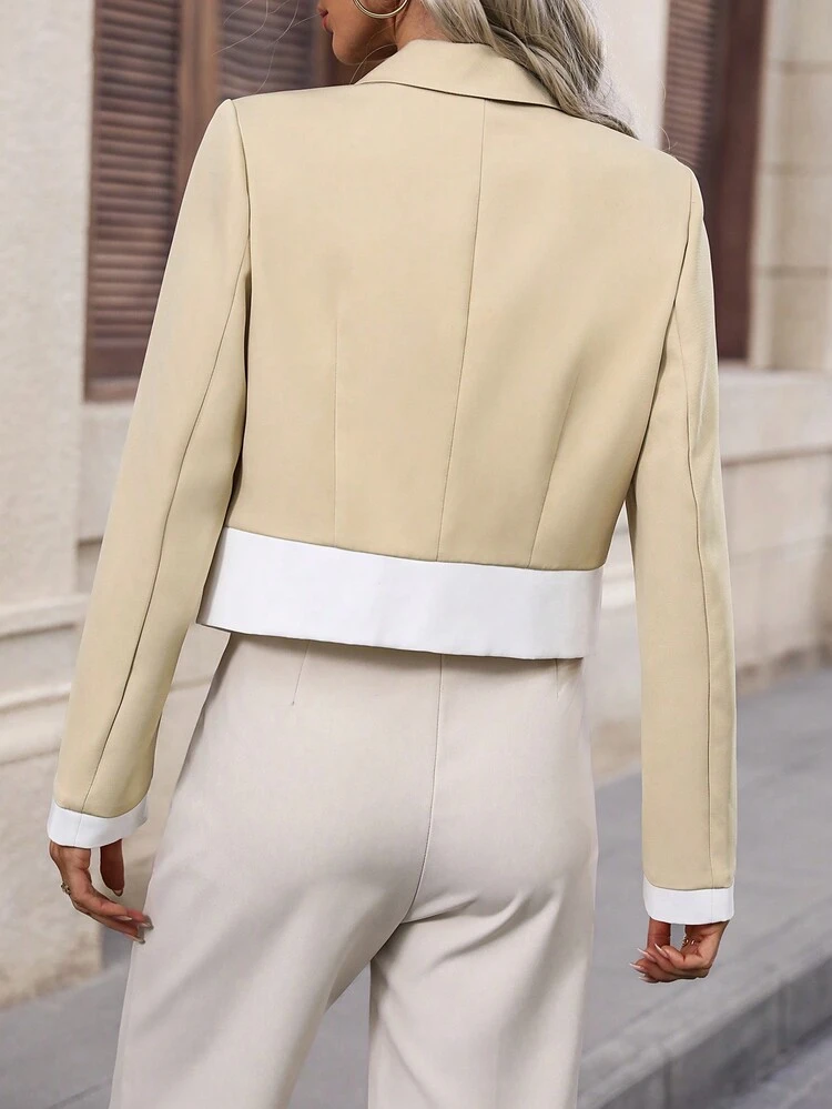 Women Lapel Collar Blazer