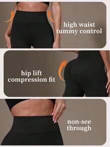 Easithlete 無縫運動緊身褲 - 彩色 - 查看 3