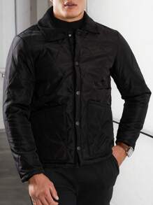 RueChic Men's Button Front Jacket - Black - View 6